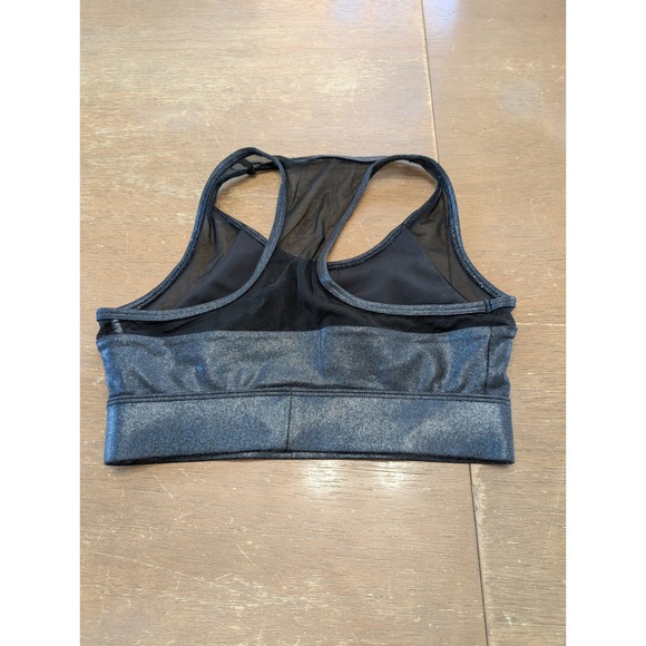 Heroine Sport Metallic Mesh Racerback Sports Bra Top Small Made USA running - Picture 3 of 6